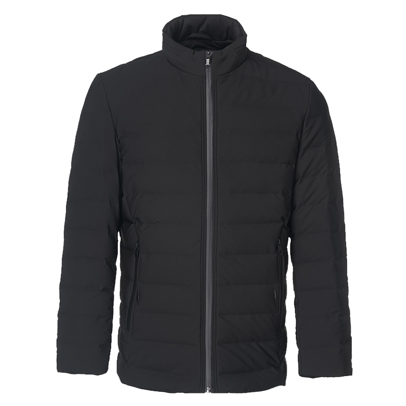 千仞岗(CHERICOM)冬季新款男士羽绒服时尚短款立领纯色休闲羽绒外套