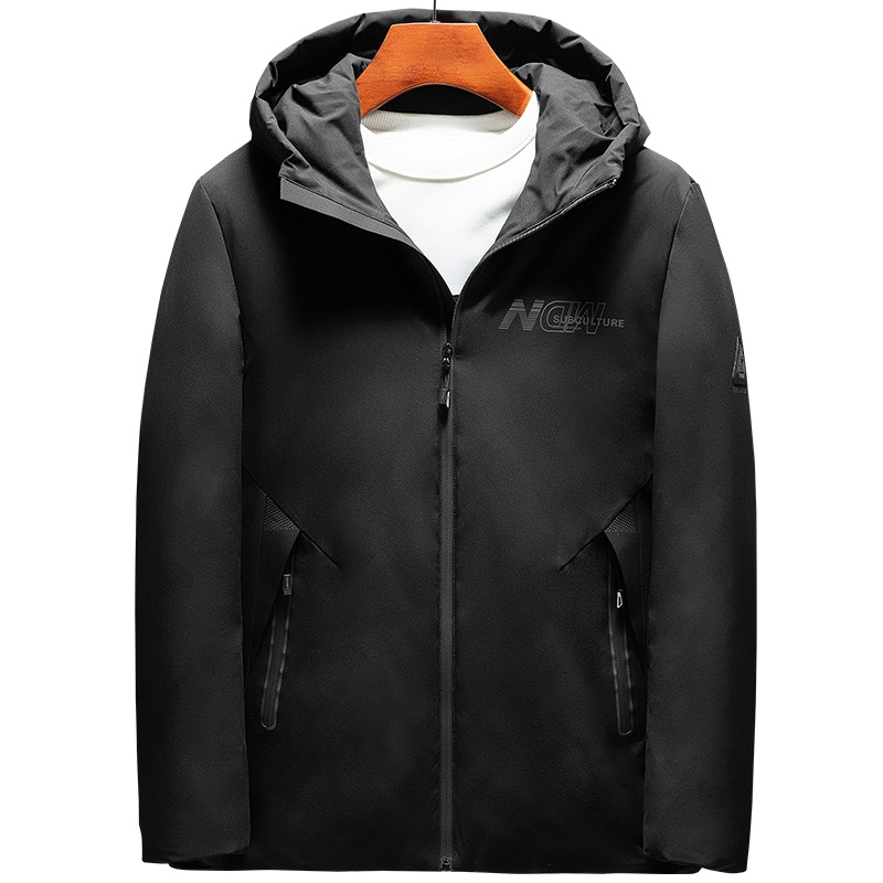 雅鹿男装秋冬季新品休闲90白鸭绒男士连帽保暖羽绒服WB67U0394