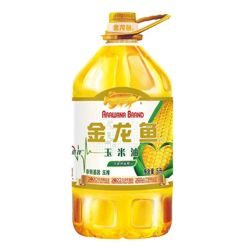 金龙鱼玉米油5L*4桶装 玉米胚芽油食用油粮油植物油 植物甾醇非转基因压榨油玉米油5升整箱