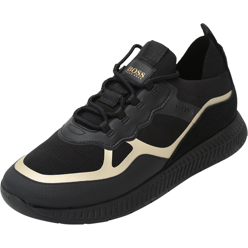 HUGO BOSS 雨果博斯 男士 织物配皮多种面料系带休闲运动鞋50452043