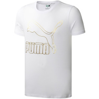 PUMA彪马男装运动服经典logo运动服休闲跑步短袖T恤596535