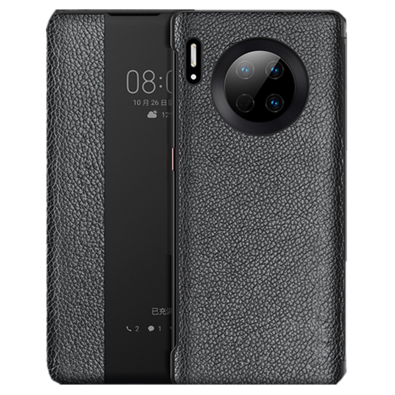 【送钢化膜】高铭宣华为mate30pro手机壳p40pro+保护套真皮头层牛皮rs5g翻盖式皮套p20/p30防摔限量款