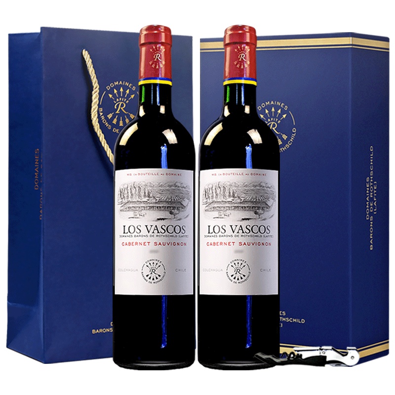 法国进口红酒 拉菲珍藏干红葡萄酒名庄礼盒装750ml*2瓶