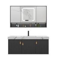 爱家生活 现代轻奢智能浴室柜组合卫生间陶瓷盆洗手洗脸盆简约卫浴家具卫浴柜组合