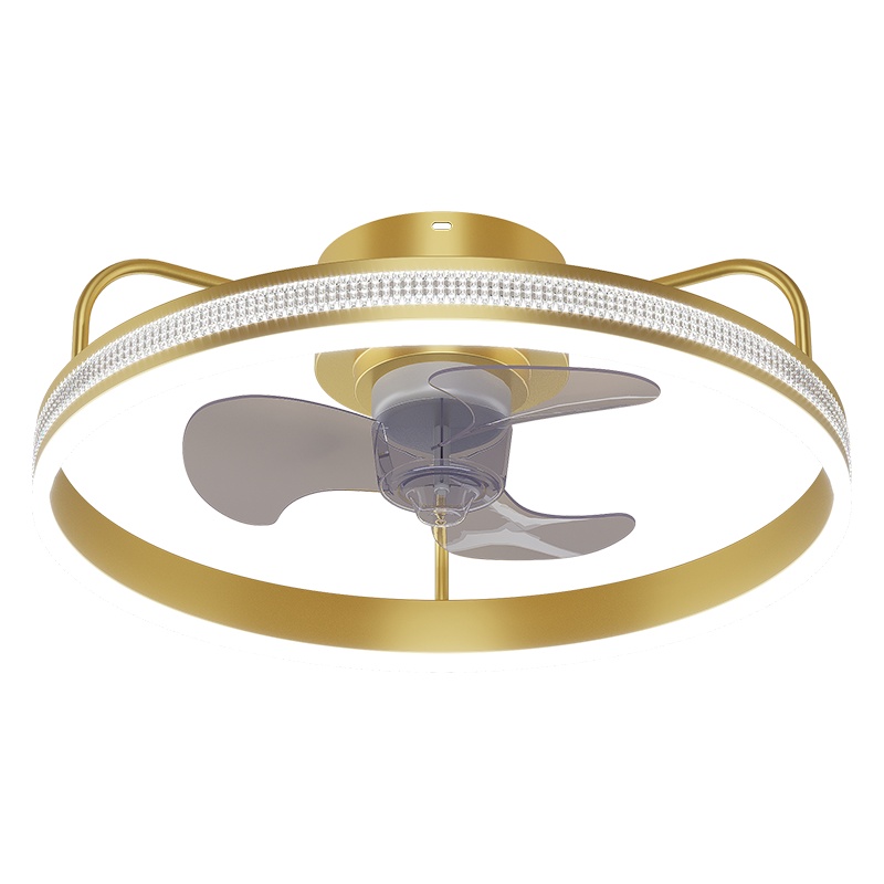 七只蚂蚁 轻奢卧室儿童风扇灯吸顶灯北欧房间卧室灯饰轻奢北欧吸顶吊扇灯客厅低噪智能大风力变频餐厅家用一体带电扇灯ZY353