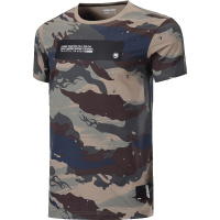 李宁LI-NINGBADFIVE篮球系列男子短袖文化衫AHSP111-2军绿迷彩L