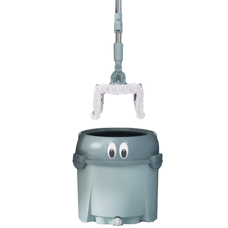 美添乐 (Homettler)MTL-DS003 免手洗平板拖把 双杆四拖布含桶套装