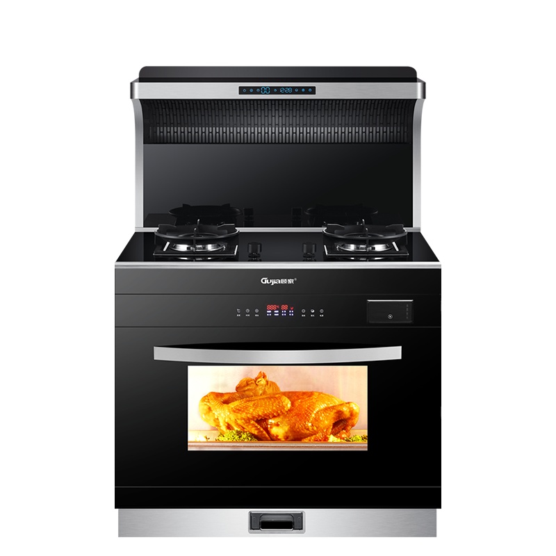 GUJIA顾家G17E-1集成灶一体灶变频家用消毒柜油烟机侧吸下排烟灶环保灶蒸烤箱(天然气)