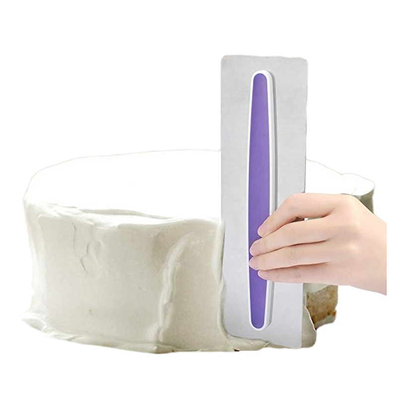 蛋糕抹面新手奶油抹平器刮板烘焙不锈钢工具抹胚抹边6寸8寸12 敬平 转台烘焙工具