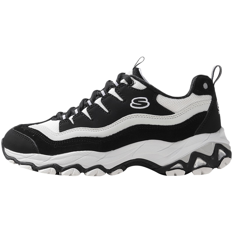 Skechers/斯凯奇 女鞋 熊猫鞋休闲鞋运动鞋板鞋 66666042/BKW 黑色 35码