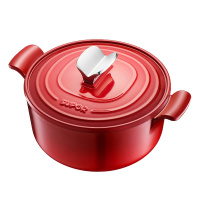 苏泊尔SUPOR珐琅铸铁锅.经典圆形炖锅/樱桃红FLT22A1 It(锅体内侧黑色白色随机发货)