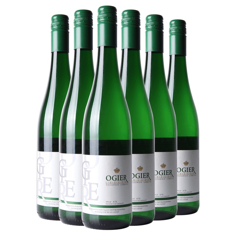 德国原瓶进口 索龙欧吉露森甜白葡萄酒750ml*6六支整箱装