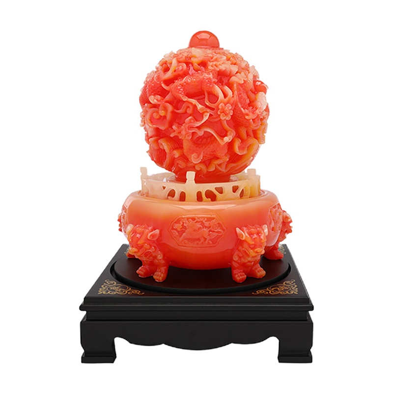 金穗慧采 6801 定制九龙转乾坤鼎工艺摆件
