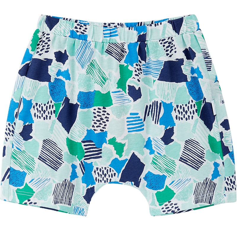 英氏儿童裤子针织印花休闲裤男女宝宝pp裤 2021春夏新款