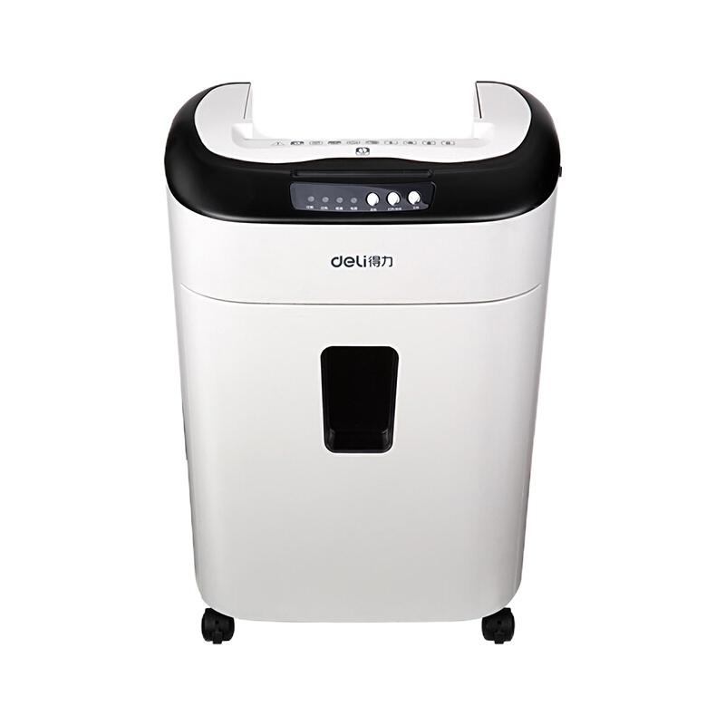 得力9926 双入纸口高端长时间全自动碎纸机 5级保密文件 19L颗粒粉碎机 碎纸机 80张自动入纸