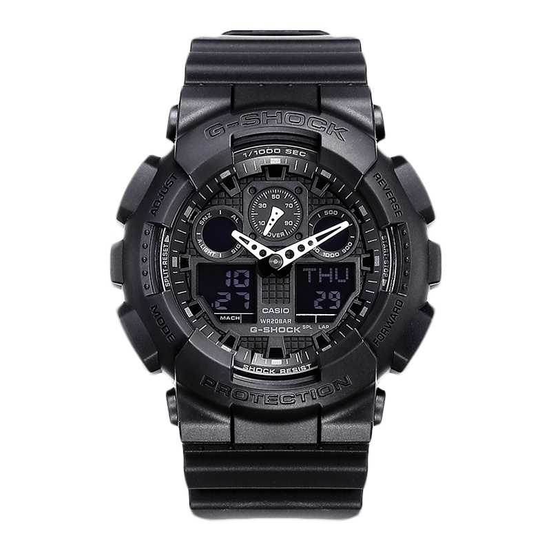 CASIO(卡西欧) G-SHOCK系列手表 多功能运动男士手表电子腕表 石英表男表 GA-100-1A1