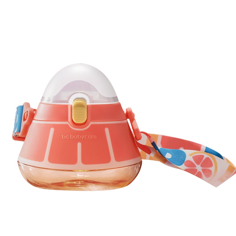 babycare水果吸管杯婴儿宝宝喝水杯外出携带PPSU防摔儿童直饮水杯柚子