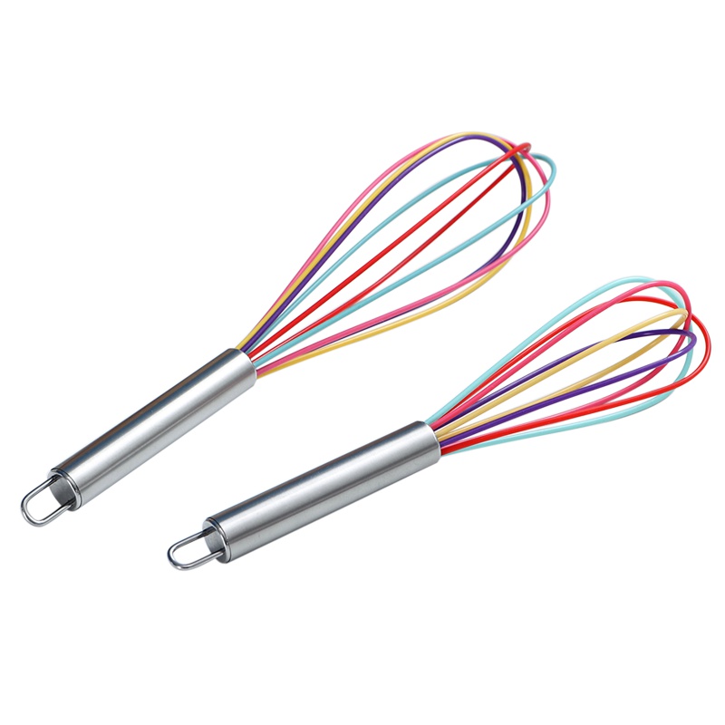 欧润哲 彩虹线硅胶打蛋器（10+12寸套组）