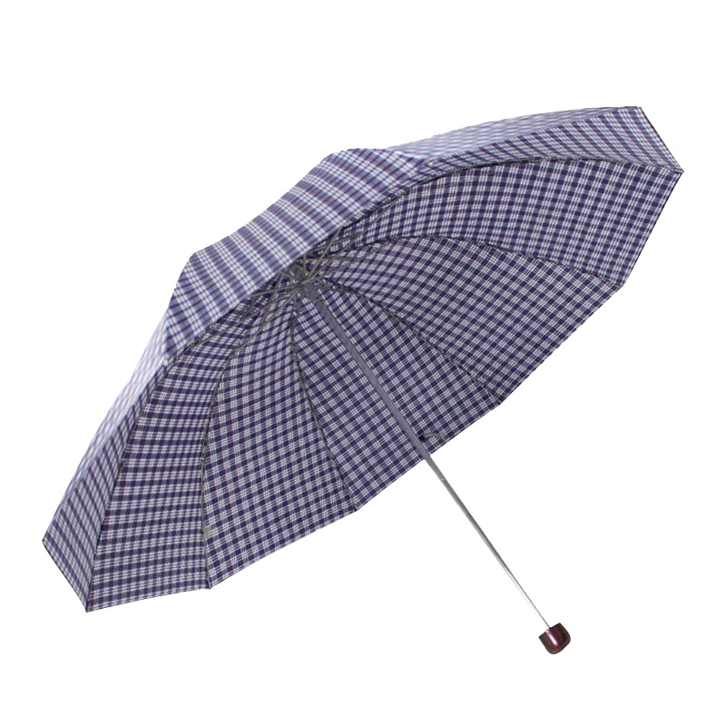天堂 359D 高密聚酯色丁格三折商务伞晴雨伞