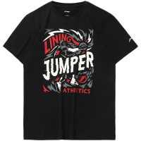 李宁篮球系列男子宽松短袖文化衫AHSQ389-2