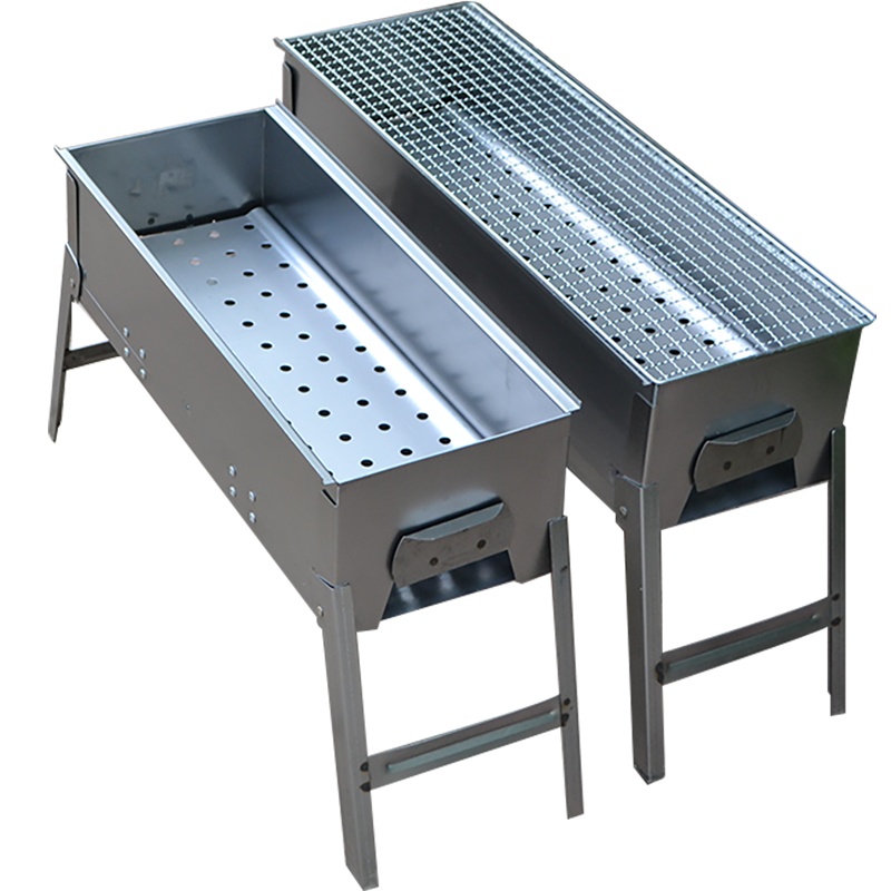 烧烤架家用木炭烧烤炉户外烧烤架子加厚烧烤工具野外小型碳烤炉子 特大炉:70cm长+50cm网+烤盘