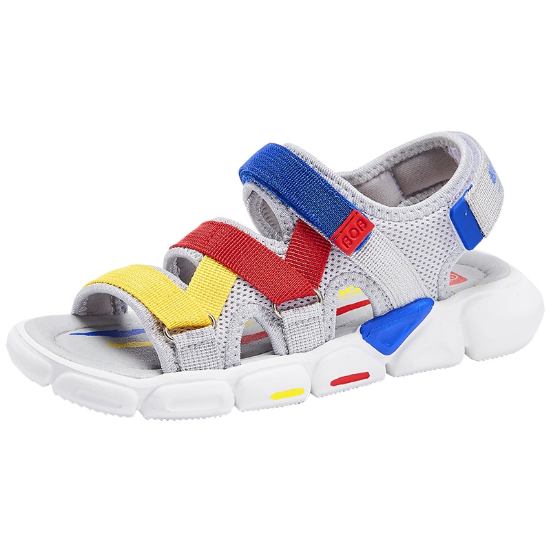 BOBDOG HOUSE巴布豆童鞋儿童凉鞋2019夏季女孩软底时尚男童女童沙滩鞋T9243