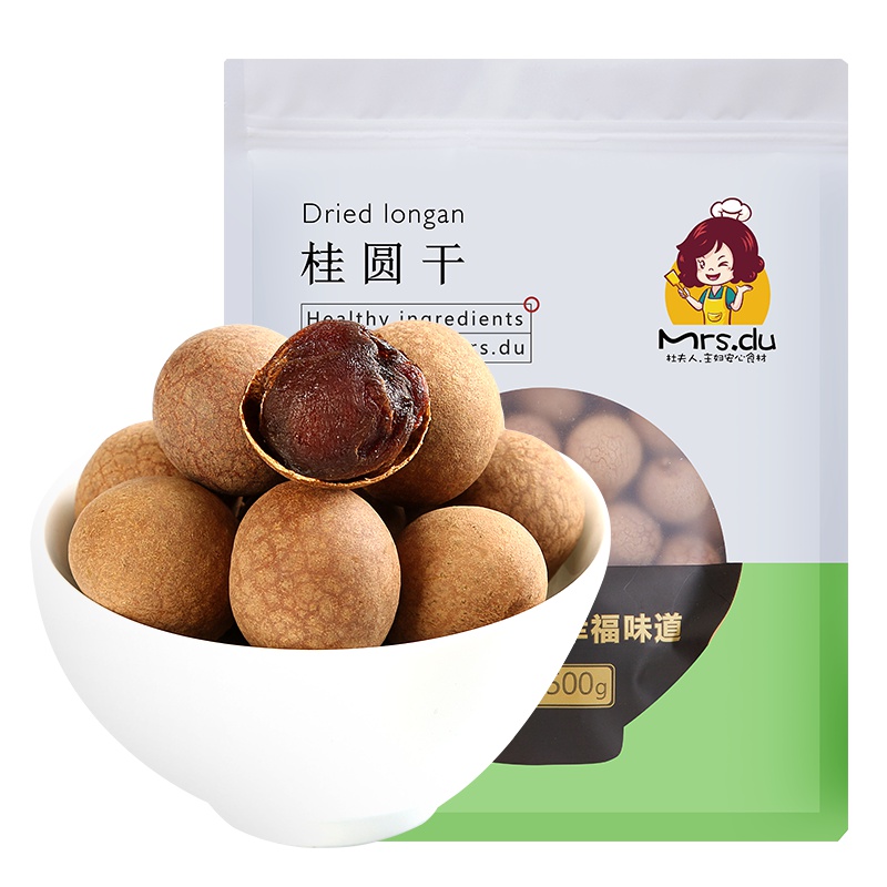 杜夫人6A大桂圆干500g袋装福建特产莆田桂圆泡水龙眼肉干桂圆肉非无核