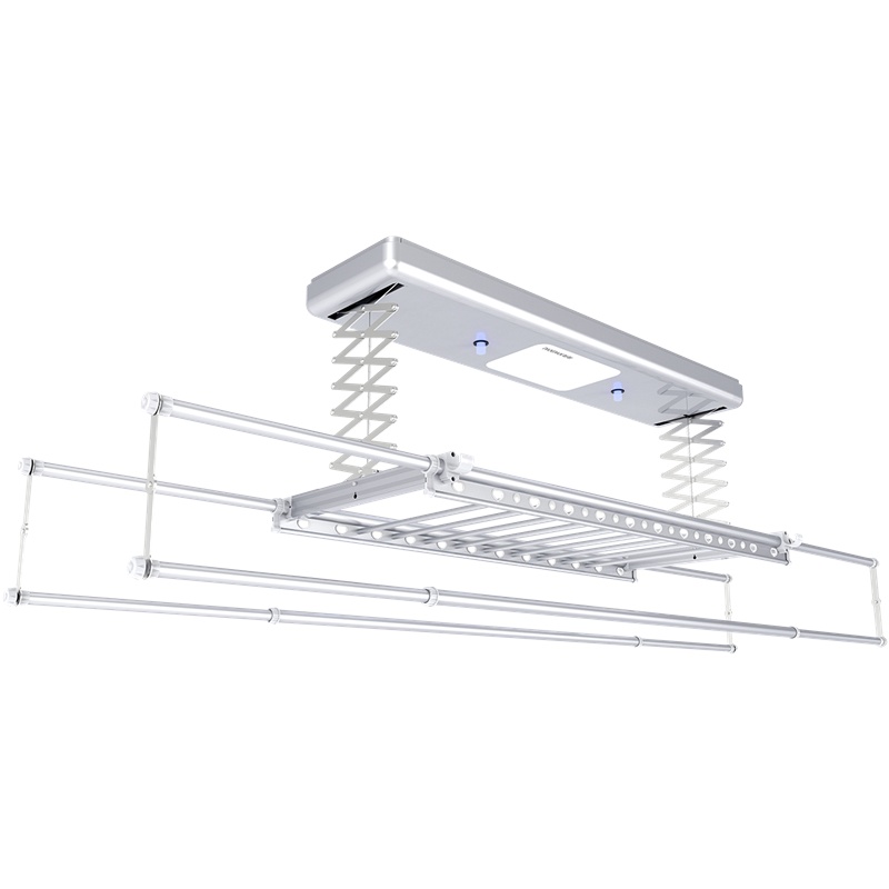 盼盼晾衣架落地折叠室内晾衣杆 家用阳台双杆晒衣架不锈钢凉衣架升降晾衣架