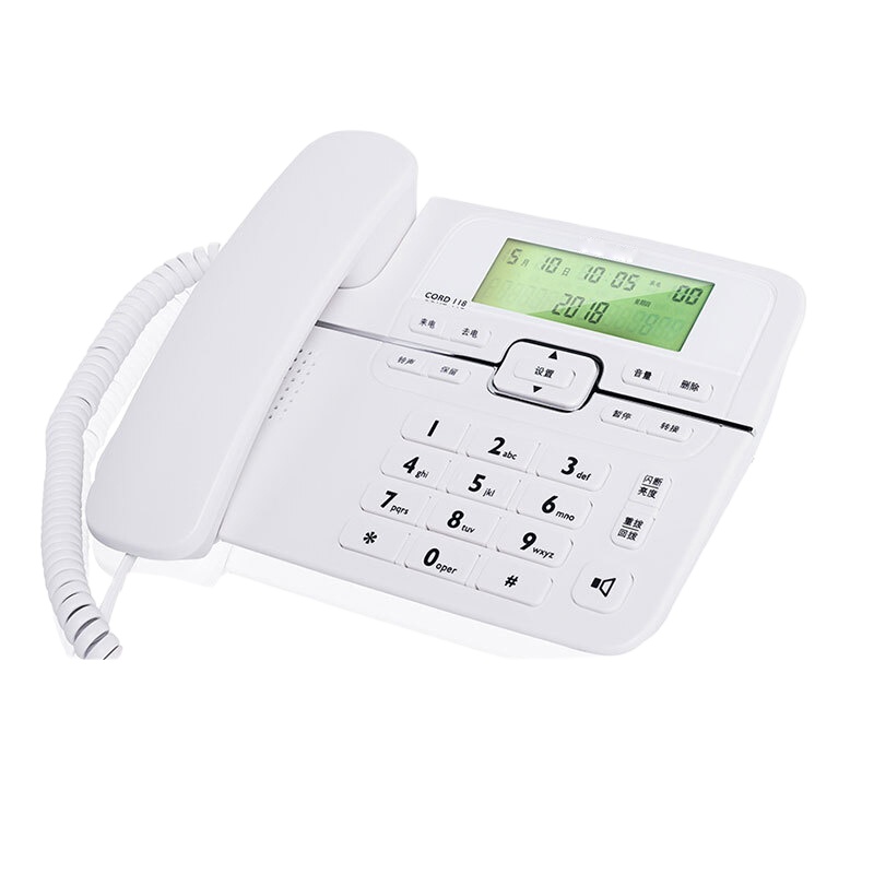 飞利浦 CORD118 有线座机 来电显示不插电