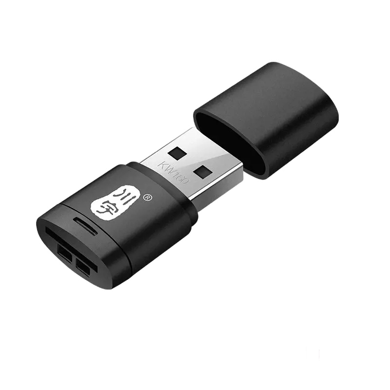 龙觇 读卡器USB2.0高速TF/Micro SD卡内存卡电脑车载迷你读卡器