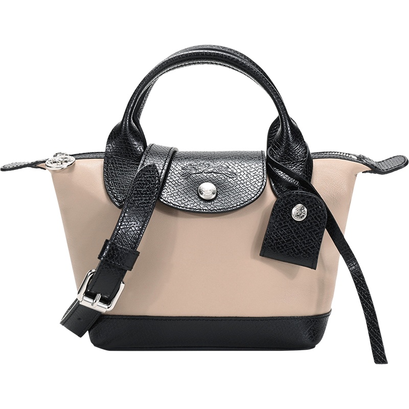 LONGCHAMP 珑骧 女士 LE PLIAGE CUIR系列皮革短柄手提单肩斜挎包饺子包迷你款 1500 HVA