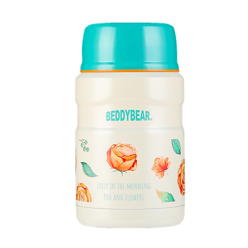 免费刻字韩国杯具熊BEDDYBEAR杯具熊焖烧保温杯高真空不锈钢食物罐儿童成人保温杯学生焖烧壶520ML