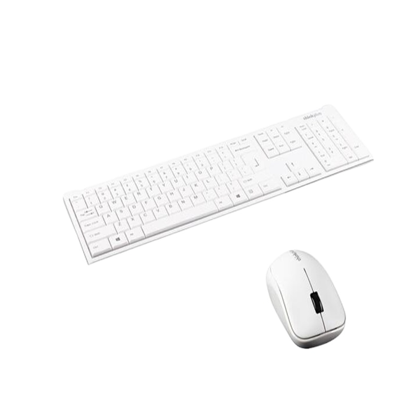 联想(Lenovo)无线键盘鼠标套装 办公鼠标键盘套装 电脑键盘笔记本键盘EC-200 白色