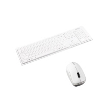 联想(Lenovo)无线键盘鼠标套装 办公鼠标键盘套装 电脑键盘笔记本键盘EC-200 白色