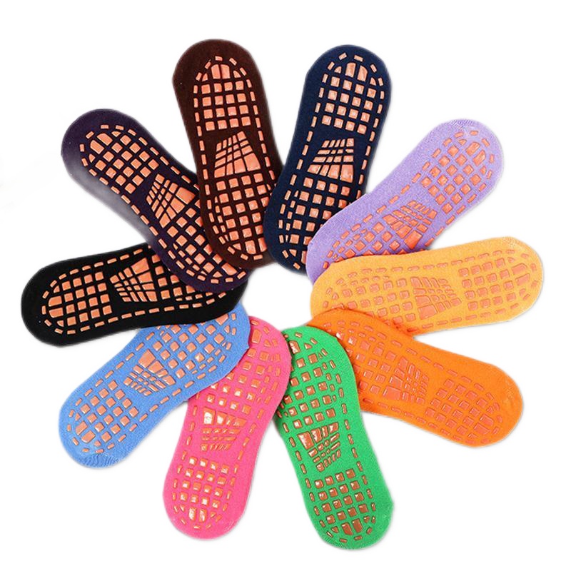 春秋季薄款地板袜成人居家袜套女室内防滑底瑜伽蹦床袜男女短袜 臻依缘