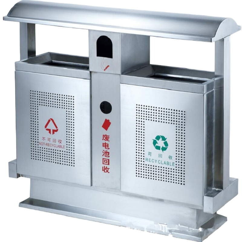 心业不锈钢室外果皮箱XY-LT06B垃圾容器. 此产品单件不出售批量请联系客服