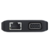 联想(Lenovo) LX0801 USB-C雷电扩展坞Type-c转vga/hdmi 转换头笔记本集线器分线器钛空灰