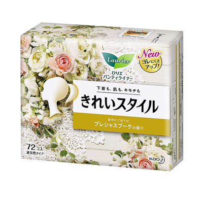 [丝薄透气卫生巾]花王(乐而雅)laurier 棉柔丝薄透气干爽舒适贴身水果香型卫生护垫 日夜用140mm 72片