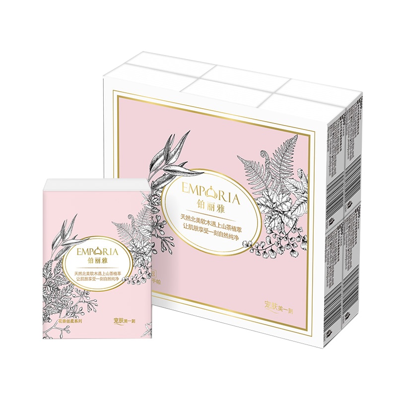 铂丽雅 手帕纸 4层7张12包 花香丝柔迷你型便携式纸巾