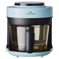 家奈(GENE by HIROSE) 空气炸锅 蓝色 玻璃可透视 360°热风循环 触控面板 家用空气炸锅AF-21A