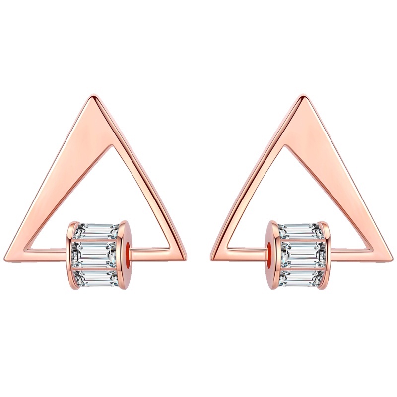 佰色传情BRIR高级感耳环2020新款潮复古三角形耳钉女纯银