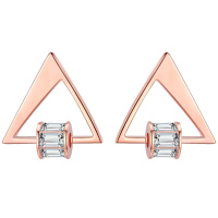 佰色传情BRIR高级感耳环2020新款潮复古三角形耳钉女纯银