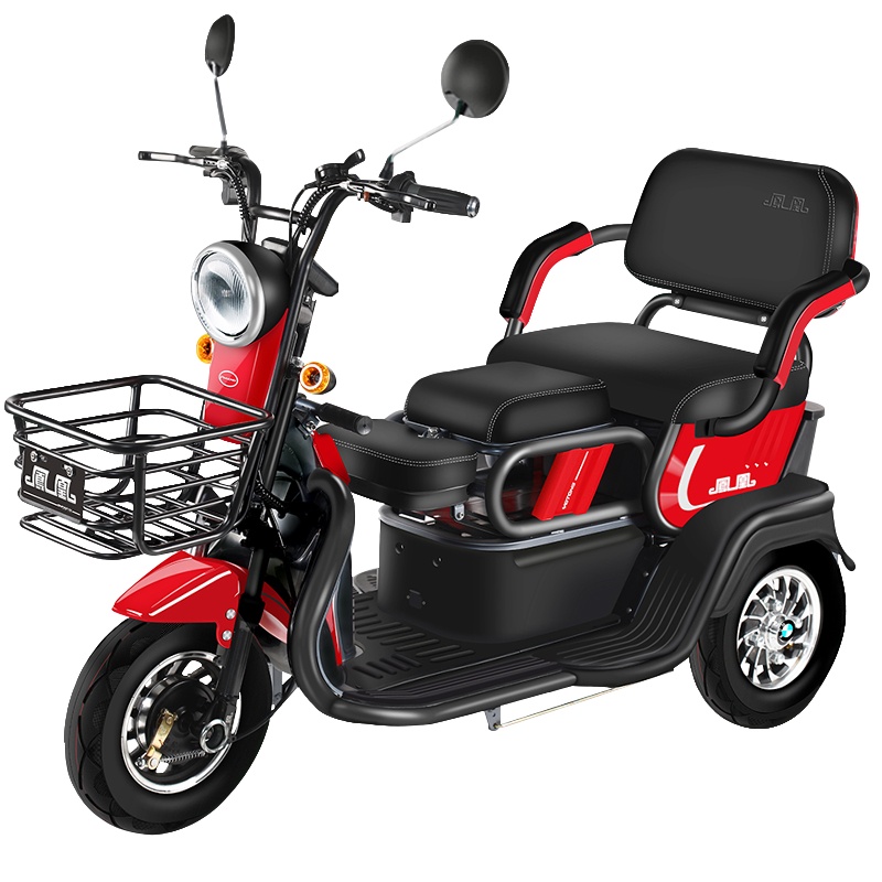 凤凰 新款电动三轮车家用小型接孩子老人老年拉货封闭电瓶车