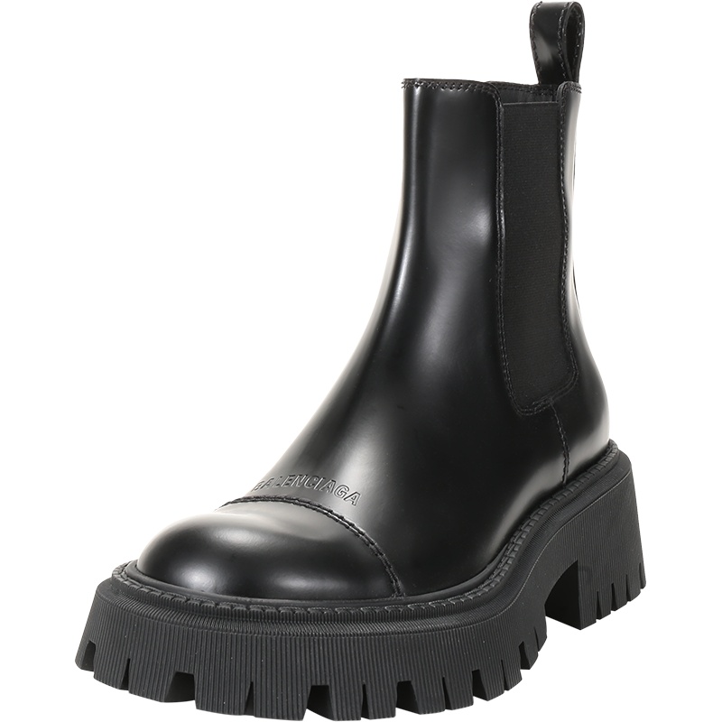 BALENCIAGA 巴黎世家 女士牛皮革Tractor短靴切尔西靴 641399 WA8E9