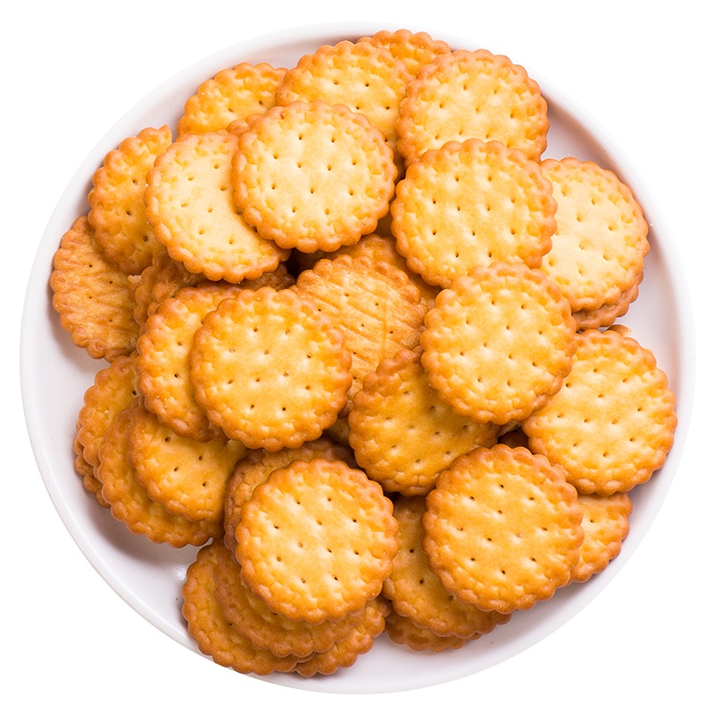 卧龙日式小圆饼干100g*3包海盐味网红孕妇休闲零食代餐早点夜宵充饥美食