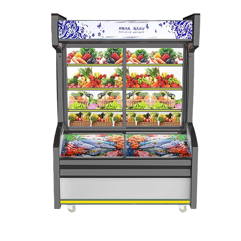 希冷(XILEN)麻辣烫点菜柜展示柜商用冰柜冷藏柜水果蔬菜肉类保鲜柜凉菜上冷藏下冷冻立式冷柜 1.8米三温三室全铜管