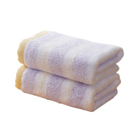 恒源祥暖彩条毛巾35*74cm双条装紫色(单位:件)