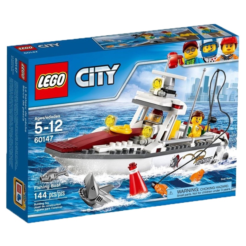 乐高(LEGO)17新款城市CITY 益智积木拼插 (60147捕鱼快艇) 5-12岁 塑料材质 100-200块