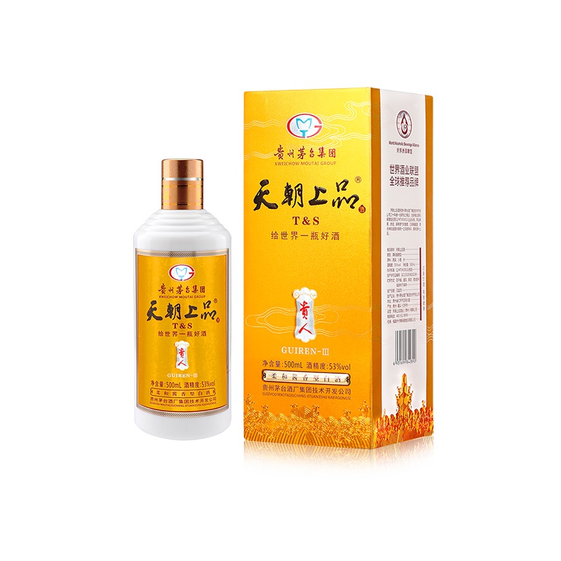 茅台醇 天朝上品 贵人酒III53度500ml/瓶柔和酱香型白酒 粮食酒 高度酒
