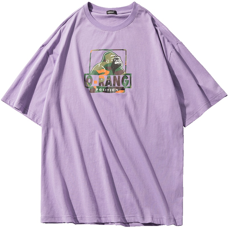 No.1dara夏季男士短袖t恤印花宽松圆领半袖潮流纯棉夏装t恤